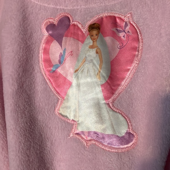 Gently Used Baby Pink Barbie Polyester Lounge Robe for Kids/Juniors - Picture 10 of 11